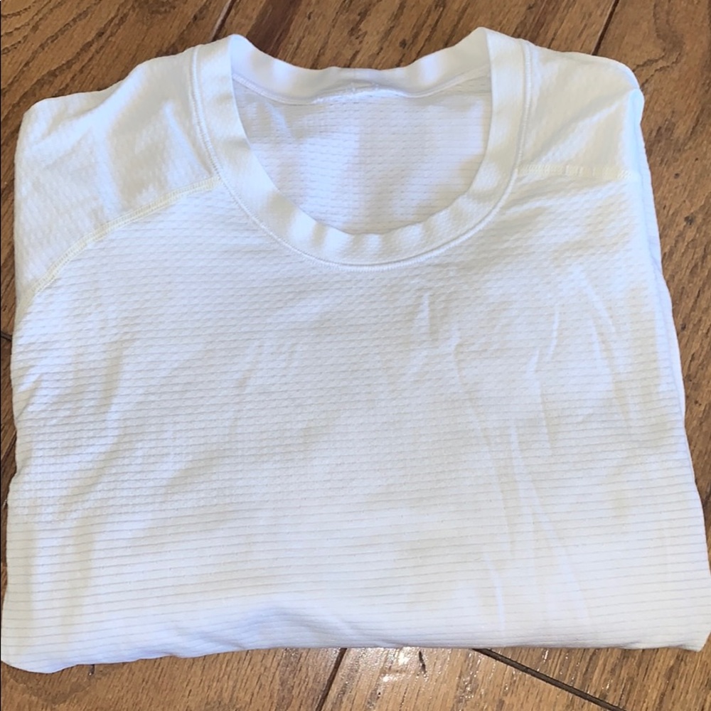White LULULEMON shirt!